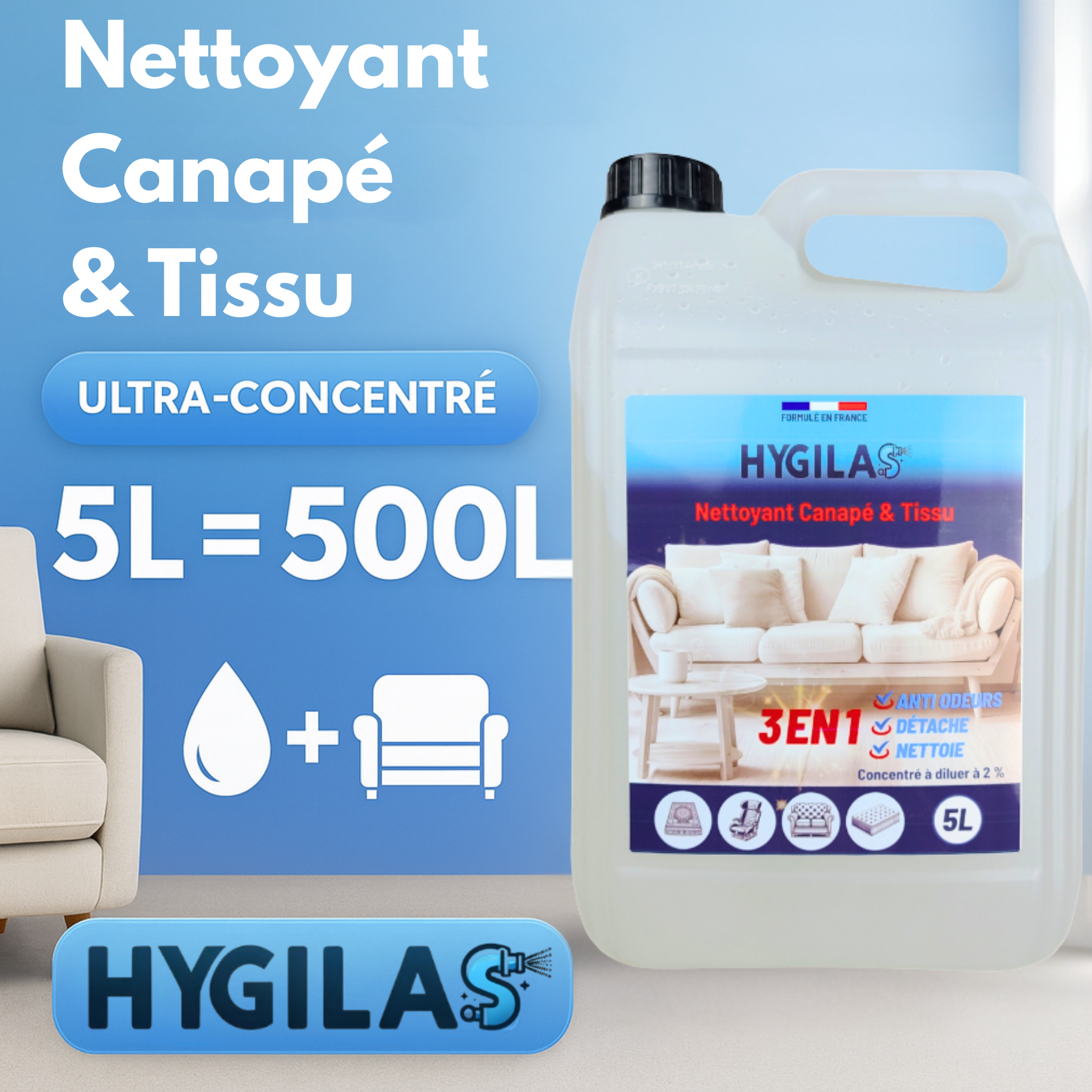 produit de nettoyage canapé